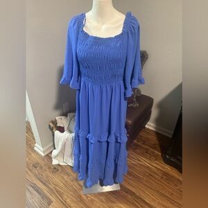 She & Sky Blue Dress